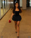 Sexy Sheath Halter Black Sleeveless Mini Short Formal 8Th Grade Homecoming Dress Summer Middle School Hoco Dress Homecoming Outfits Birthday Outfit