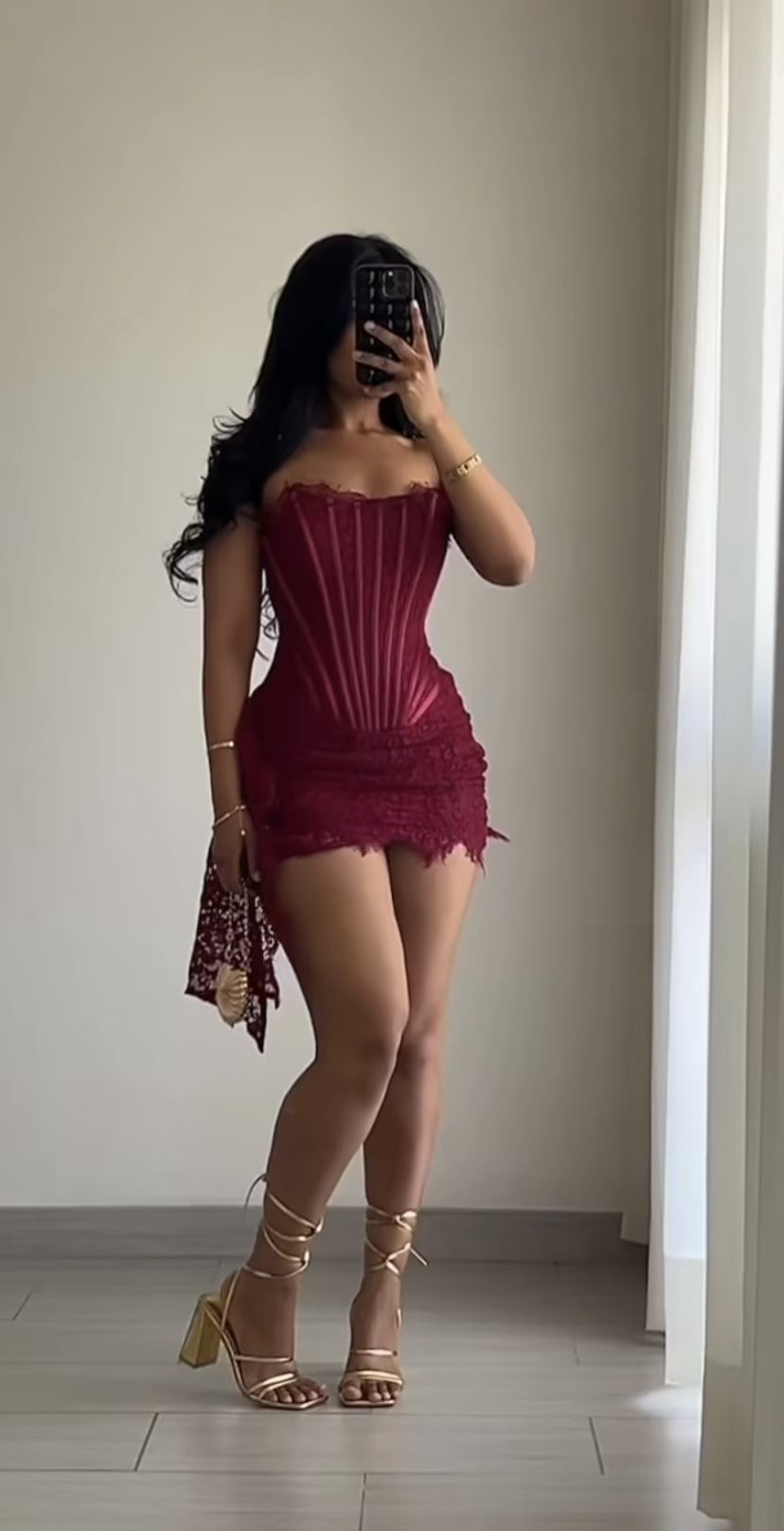 Sexy Burgundy Strapless Lace Sheath Short Cocktail Dress Homecoming Dr – Denver Dresses