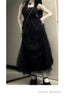 Sexy French A Line Spaghetti Straps Christmas Dress Black Birthday Dresses Birthday Outfits
