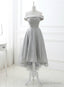 Sexy High Low Prom Dress Off the Shoulder Prom Dresses
