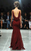 Straps Burgundy Long Prom Dress For Teens
