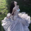 Sexy Mermaid Spaghetti Straps Backless Lilac Birthday Dresses Prom Dress