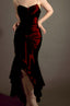 Sexy Mermaid Spaghetti Straps Burgundy Prom Dress Evening Gowns