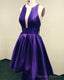 Sexy Plunge V-Neck Long Split Prom Evening Dresses For Wedding Party