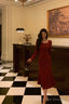 Sexy Sheath Square Neckline Red Date Night Dress Prom Dresses Birthday Outfit