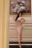 Sexy Sheath V Neckline Floral Prom Dresses Birthday Outfits Evening Gown