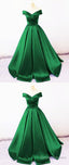 Sexy V Neck Off The Shoulder Satin Ball Gown Prom Dress Beaded Sashes