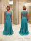 Sheath/Column V-neck Sweep Train Chiffon Mother Of The Bride Dresses With Applique