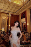 Sheath Off The Shoulder Sequin Long Prom Dresses Formal Dress