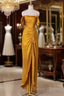 Sheath Off The Shoulder Yellow Prom Dress Evening Dress