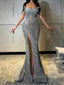 Sheath Straight Court Train Prom Dress