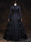 Shop Designer Black Long Sleeve High Neck Rococo Baroque Vintage Gown Dress