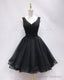 Short Organza Ruffles V Neck Homecoming Dresses