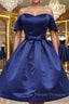 Short Sleeves Short Prom Dress, Short Sleeves Short Formal Homecoming Graduation Dress