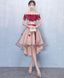 Cute Tulle Lace High Low Prom Dress Homecoming Dress 1