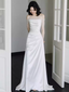 Simple Mermaid Sleeveless Long Prom Dress