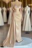 Simple Mermaid Sweetheart Satin Beading Long Prom Dress