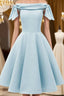 Simple Short Homecoming Dress Blue Graduation Dress
