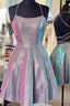 Sparkle Criss Cross Short Prom Dress A Line Homecoming Dress