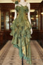 Sparkle Ruffle Prom Dress Causal Birthday Dress Dance Party Dress