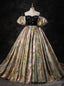 Strapless Puff Sleeve Crystal Quinceanera Dress