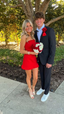 Strapless Red Short Prom Dress Homecoming Dress
