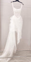 Straps Glitter White Reception dress,White Party Dress