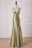 Straps Sage Empire Waist Pleated Satin Maxi Dress