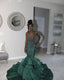 Stunning And Elegant Princess Party Wear Gown Green Prom Dress