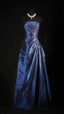 Stunning Blue Strapless Beaded Long Prom Dress Evening Formal Dress