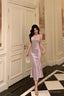 Stunning Mermaid Spaghetti Straps Lilac Date Night Dress Prom Dresses Birthday Outfit