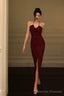 Stunning Sheath Halter Date Night Dress Prom Dresses Red Birthday Party Outfit