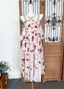 Sweet Butterfly Printed Strap Puff Sleeve Midi-Length Tulle Prom Dress Evening Dress