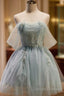 Sweet Light Green Tulle Homecoming Dress