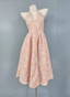 Sweet Pink A-Line Halter V-Neck Jacquard Prom Dress