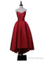 Sweetheart Neck High-Low Satin Lace-Up Back Prom Dress