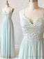 Sweetheart Neck Spaghetti Straps Mint Green Lace Prom Dresses, Mint Green Lace Formal Evening Bridesmaid Dresses
