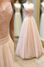Sweetheart Neck Tulle Lace Long Prom Dress, Lace Evening Dress