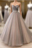 Sweetheart Tulle Long Prom Gown, Tulle Wedding Dress
