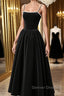 Tea Length Velvet Prom Dress, Velvet Tea Length Formal Homecoming Dress