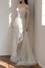 Timeless Mermaid Off The Shoulder White Tulle Long Wedding Dress Bridal Dress