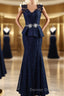 Trumpet/Mermaid Scoop Floor-Length Lace Mother of the Bride Dress With Applique