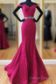 Trumpet/Mermaid Sweep Train Satin Prom Dress