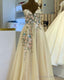 Tulle Floor Length Dress One Shoulder 3D Flowers Embroidery