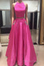 Two Pieces Prom Dress,Simple Prom Dress,Party Dress