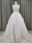 Unique Sweetheart Neck Tulle Long Prom Dresses, Tulle Graduation With Beading Sequin