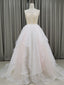 Unique Sweetheart Neck Tulle Long Prom Dresses, Tulle Graduation With Beading Sequin