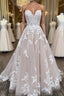 V Neck Backless Champagne Lace Appliques Long Prom Dress, Champagne Lace Formal Evening Dress
