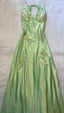 V-Neck Long Prom Dress ,Light Green Evening Formal Gown