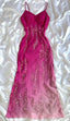 Vintage A Line Spaghetti Strap Exquisite Beaded Ombre Chiffon Prom Dress Wedding Guest Dress